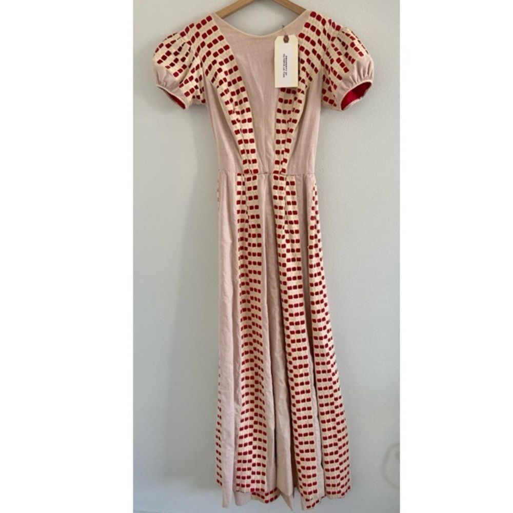 Rare Vintage Custom Olympia Le-Tan Eyelet Dress Marc Jacobs Collector Piece S